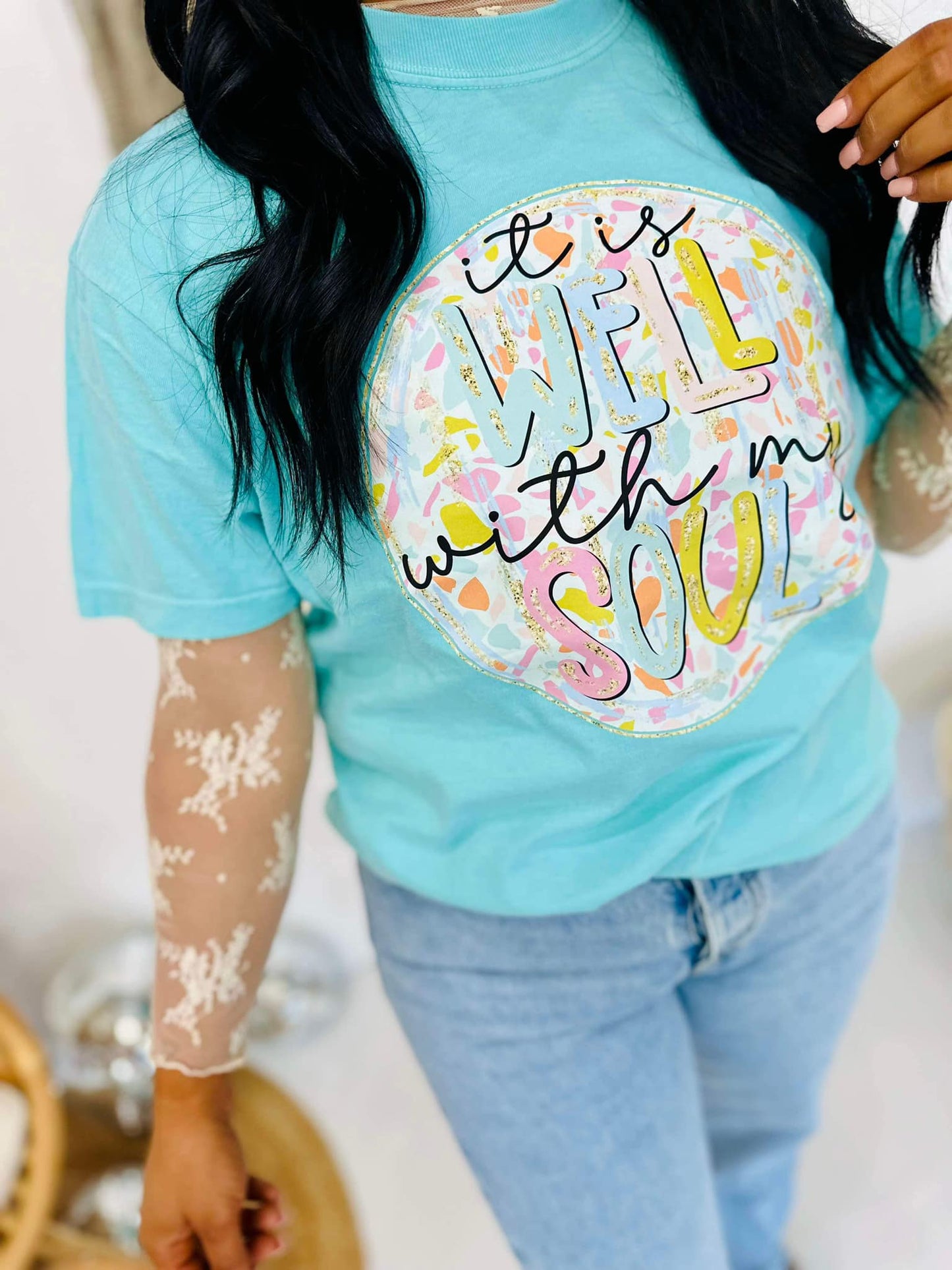 It Is Well With My Soul Pretty Pastel Tee