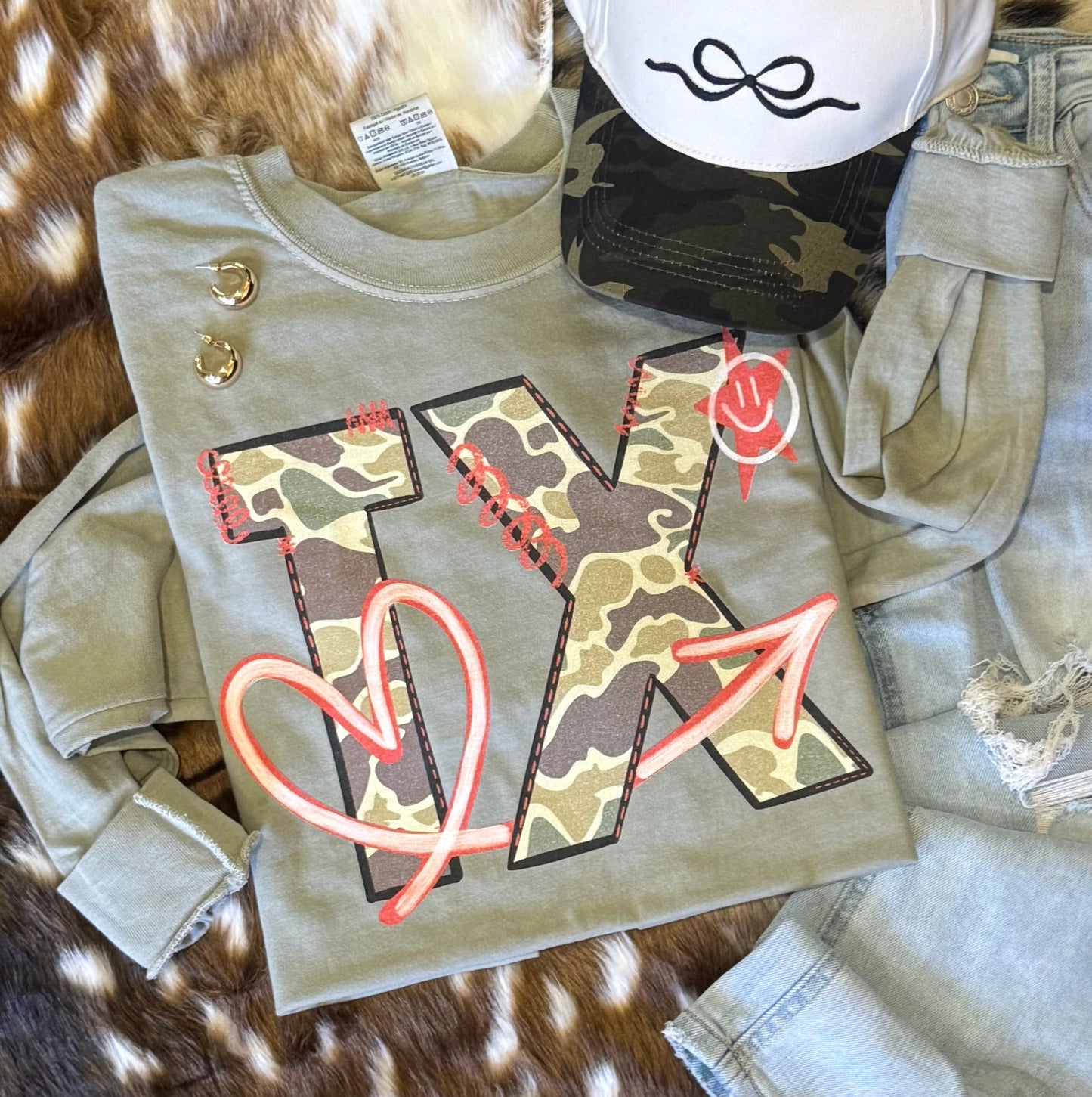 State Camo Doodle State Tee/Long Sleeve