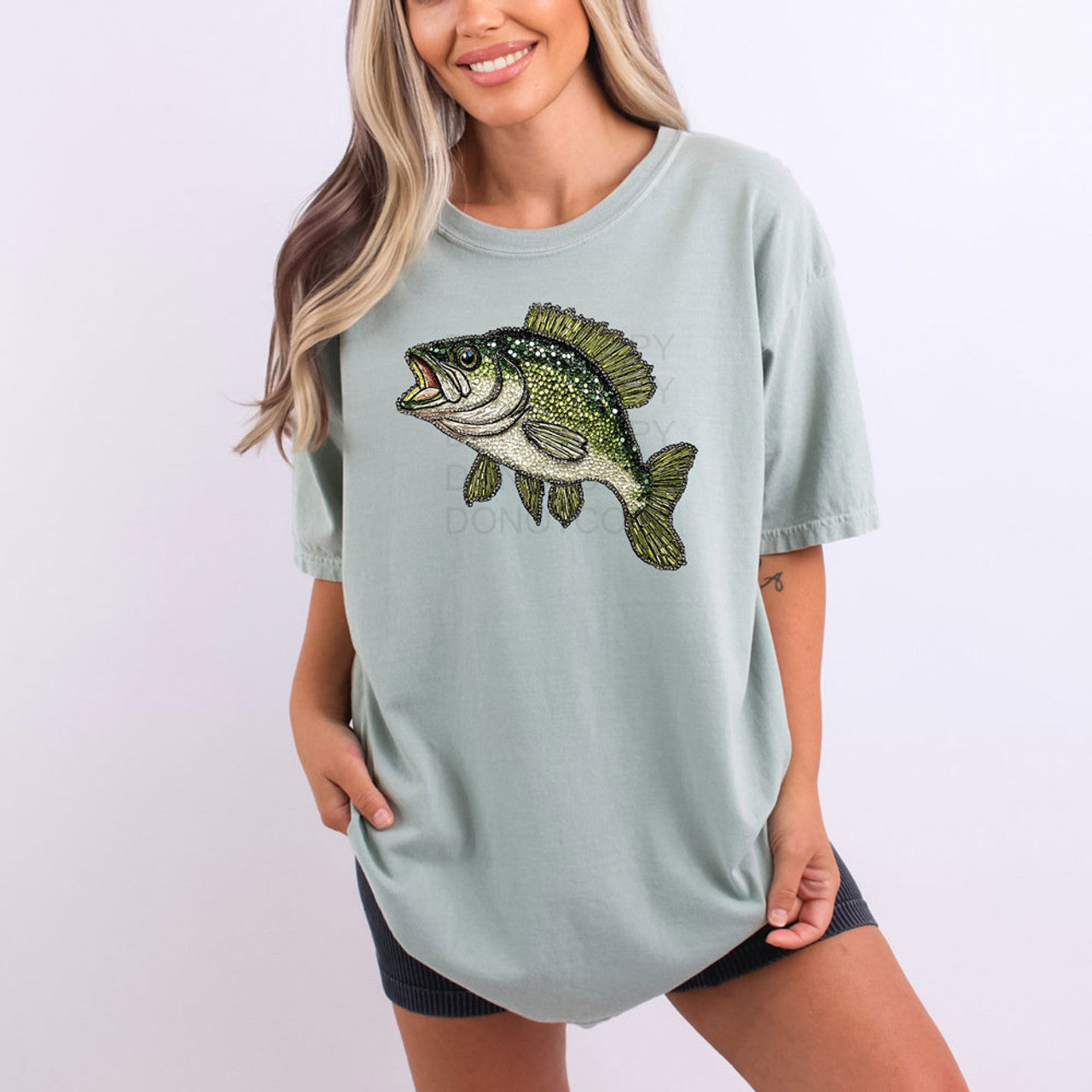 Faux Rhinestone Bass Tee
