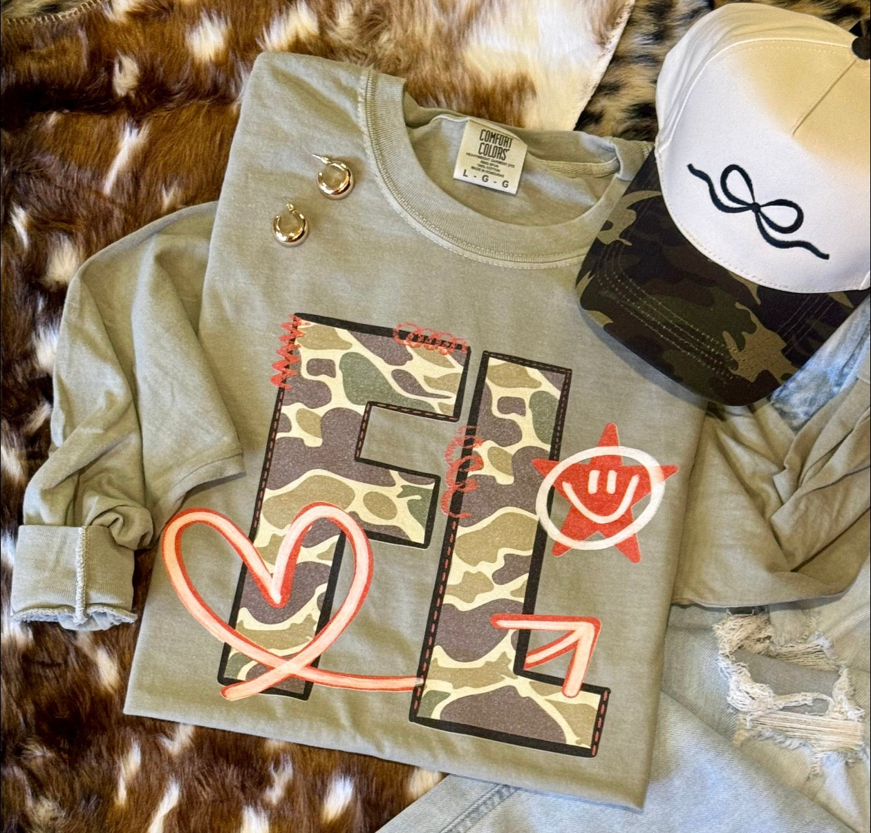 State Camo Doodle State Tee/Long Sleeve