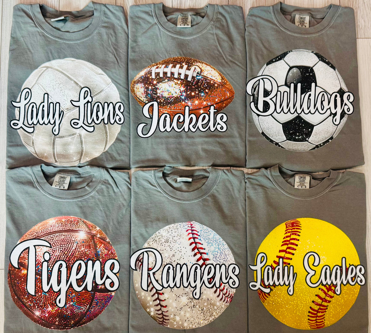 Custom Faux Glitter Basketball Tee