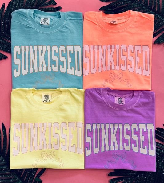 Neon Sun-kissed Bow Tee/Crops