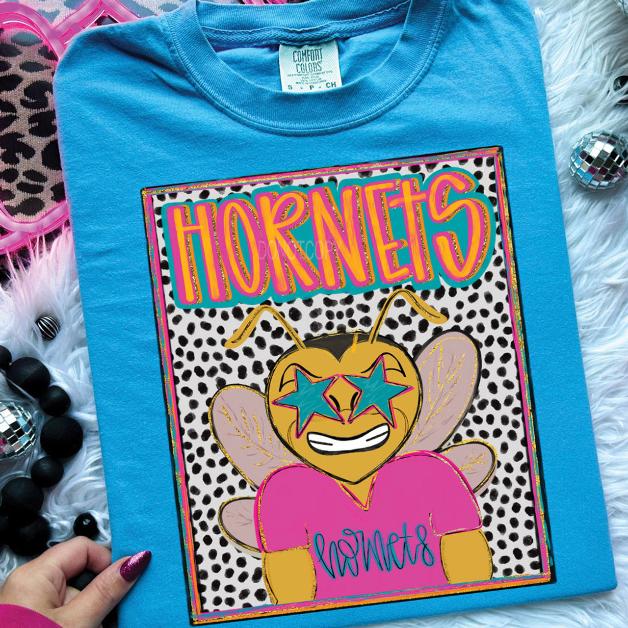 Hornets Colorful Mascot Tee