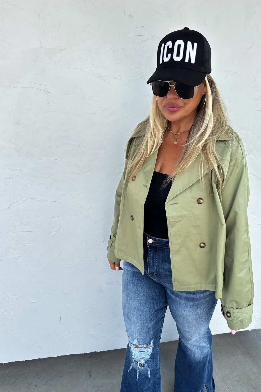 PREORDER- ROSSI CROP TRENCH COAT