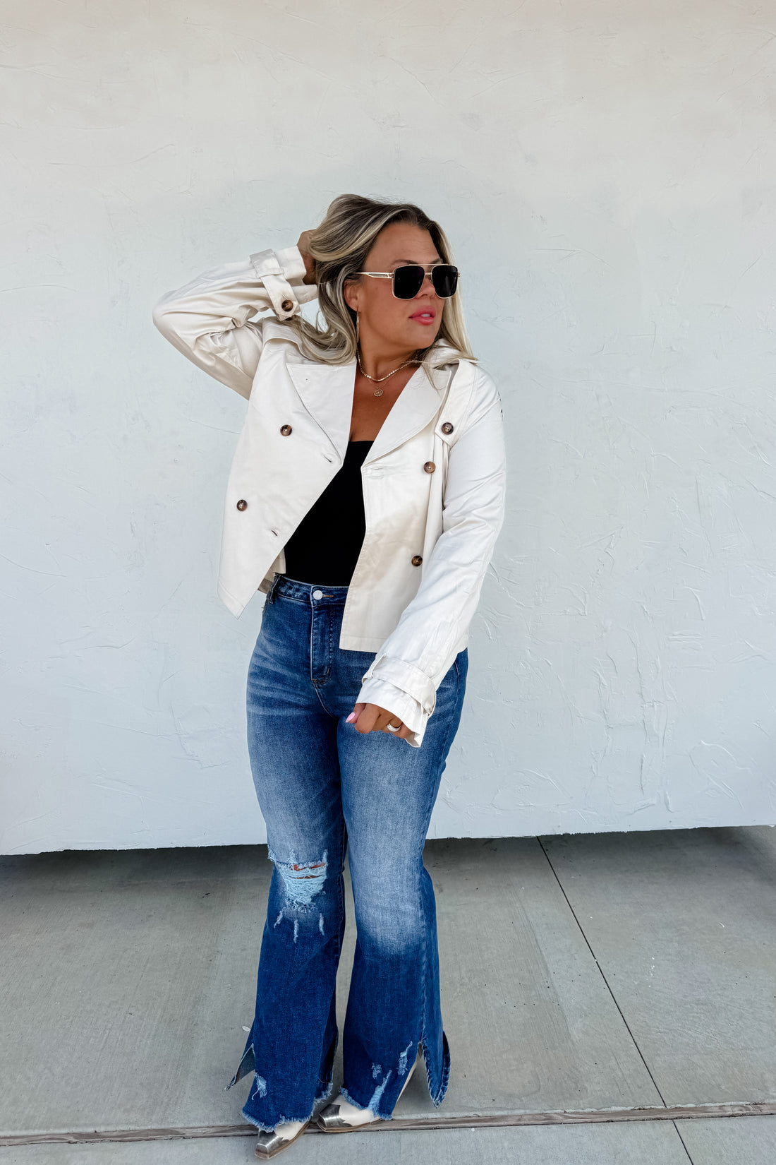PREORDER- ROSSI CROP TRENCH COAT