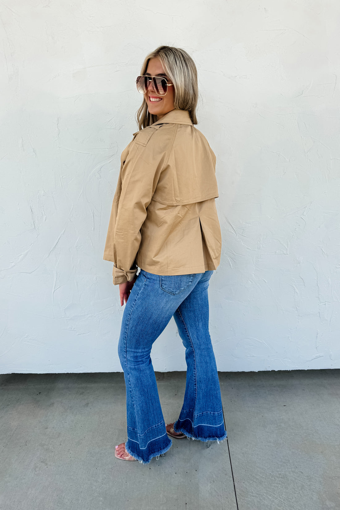 PREORDER- ROSSI CROP TRENCH COAT