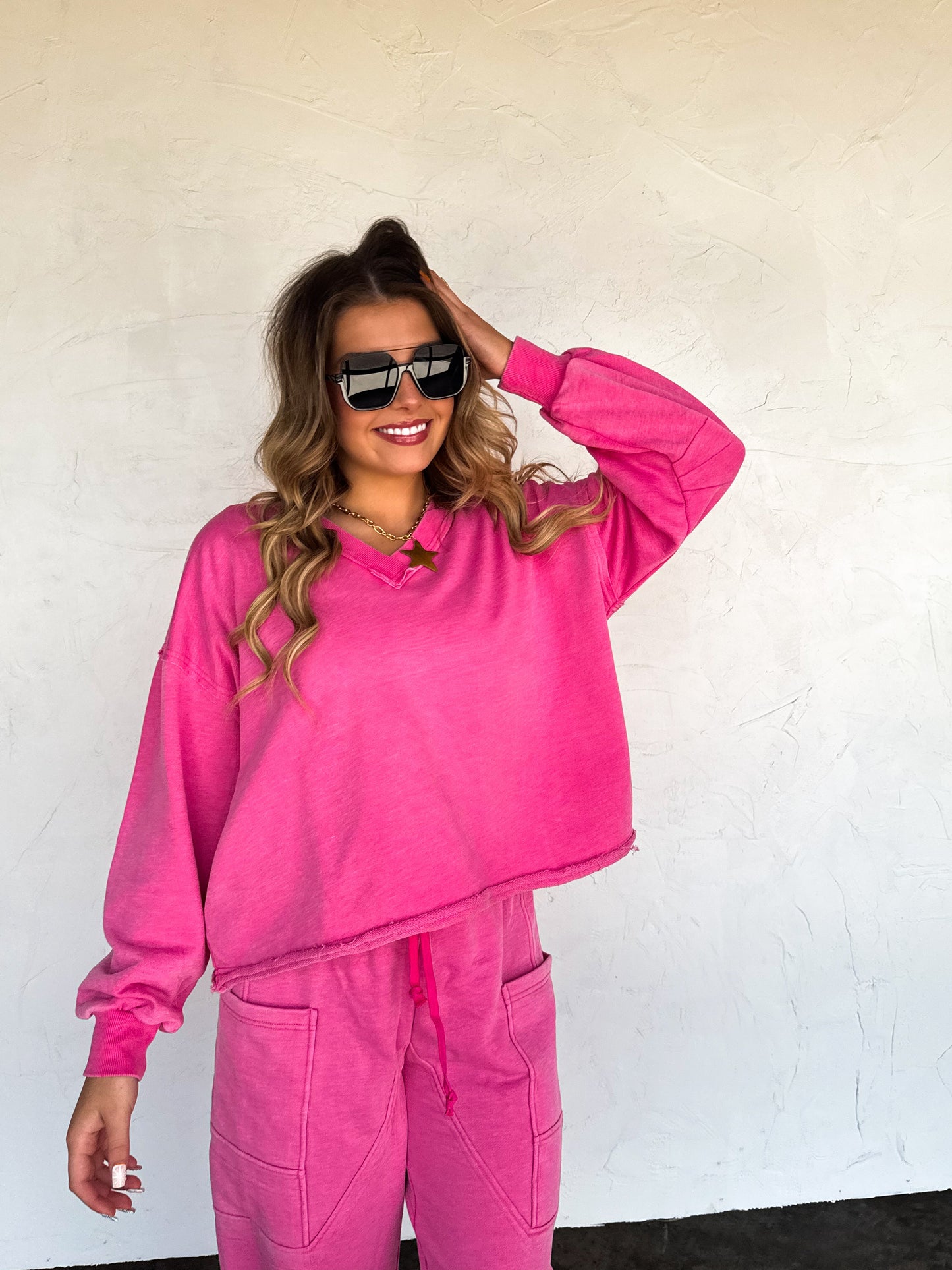 PREORDER- FADED FEELS VNECK PULLOVER