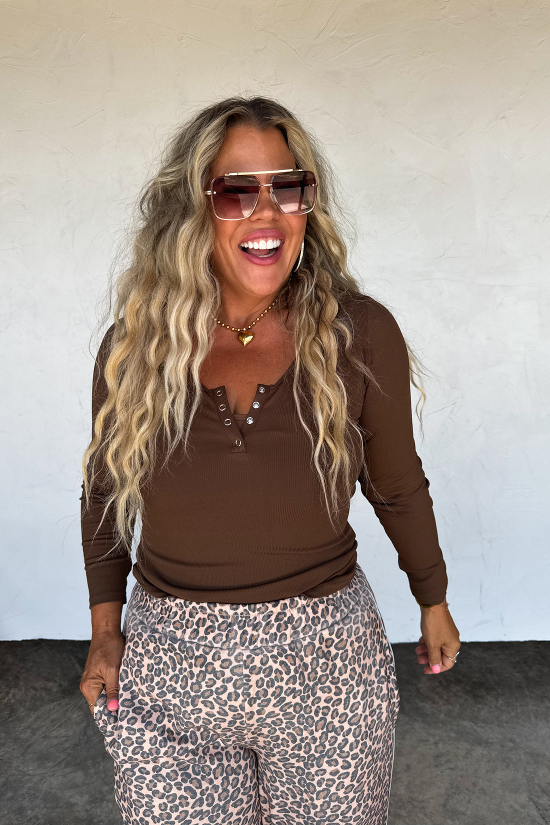 PREORDER- FALL BROOKLYN SNAP HENLEY TOP