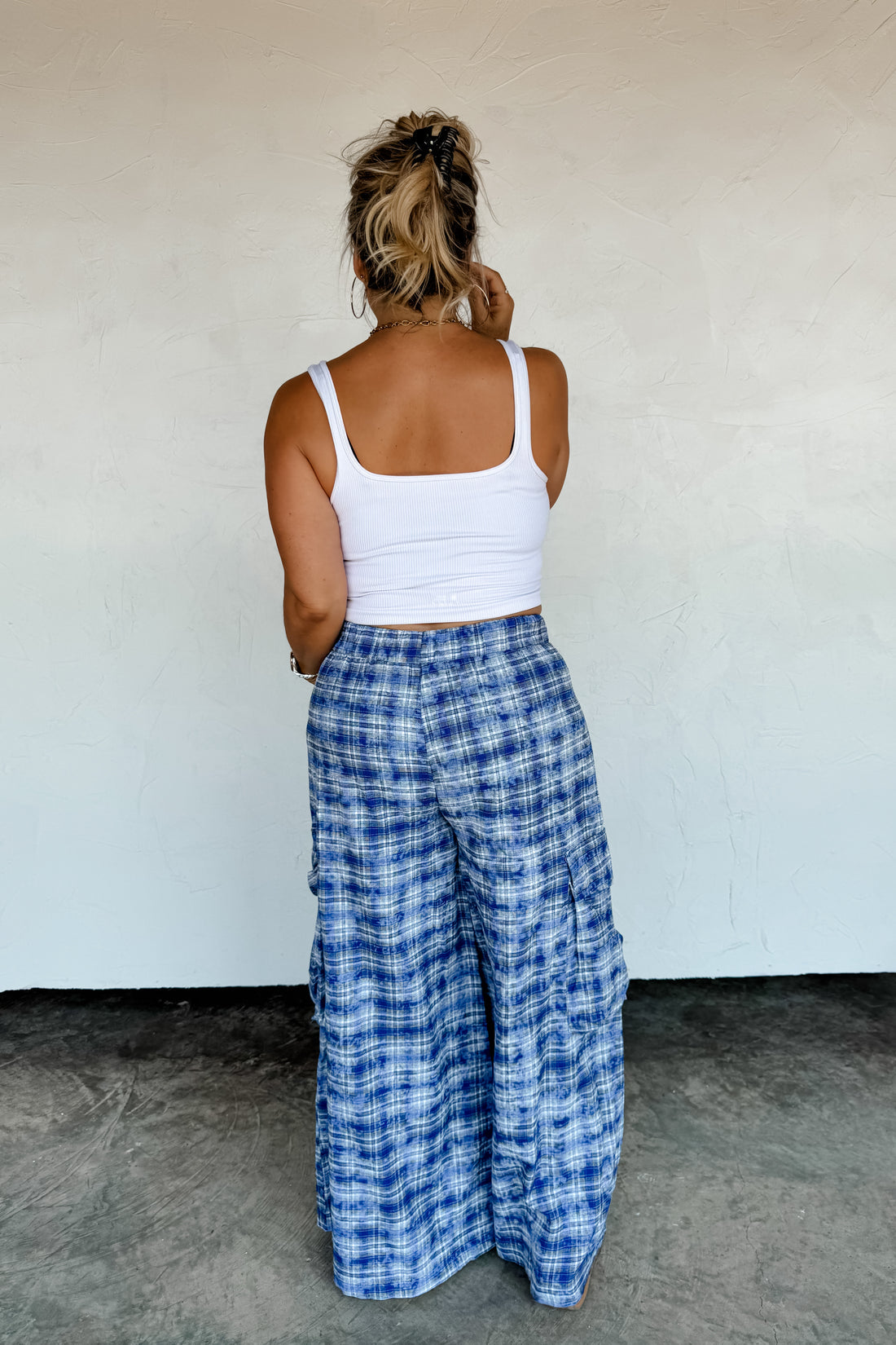 PREORDER- PLAID BEHAVIOR WIDE LEG PANTS
