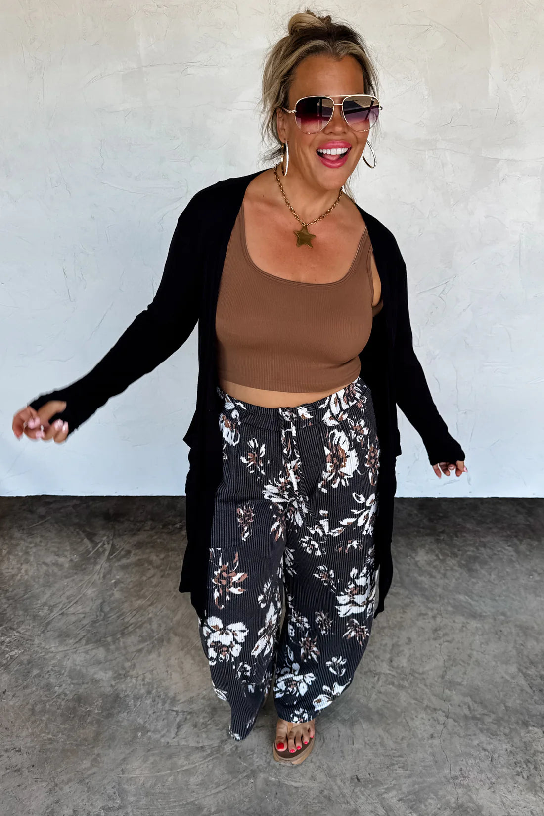 PREORDER- HADDIE FLORAL WIDE LEG PANTS