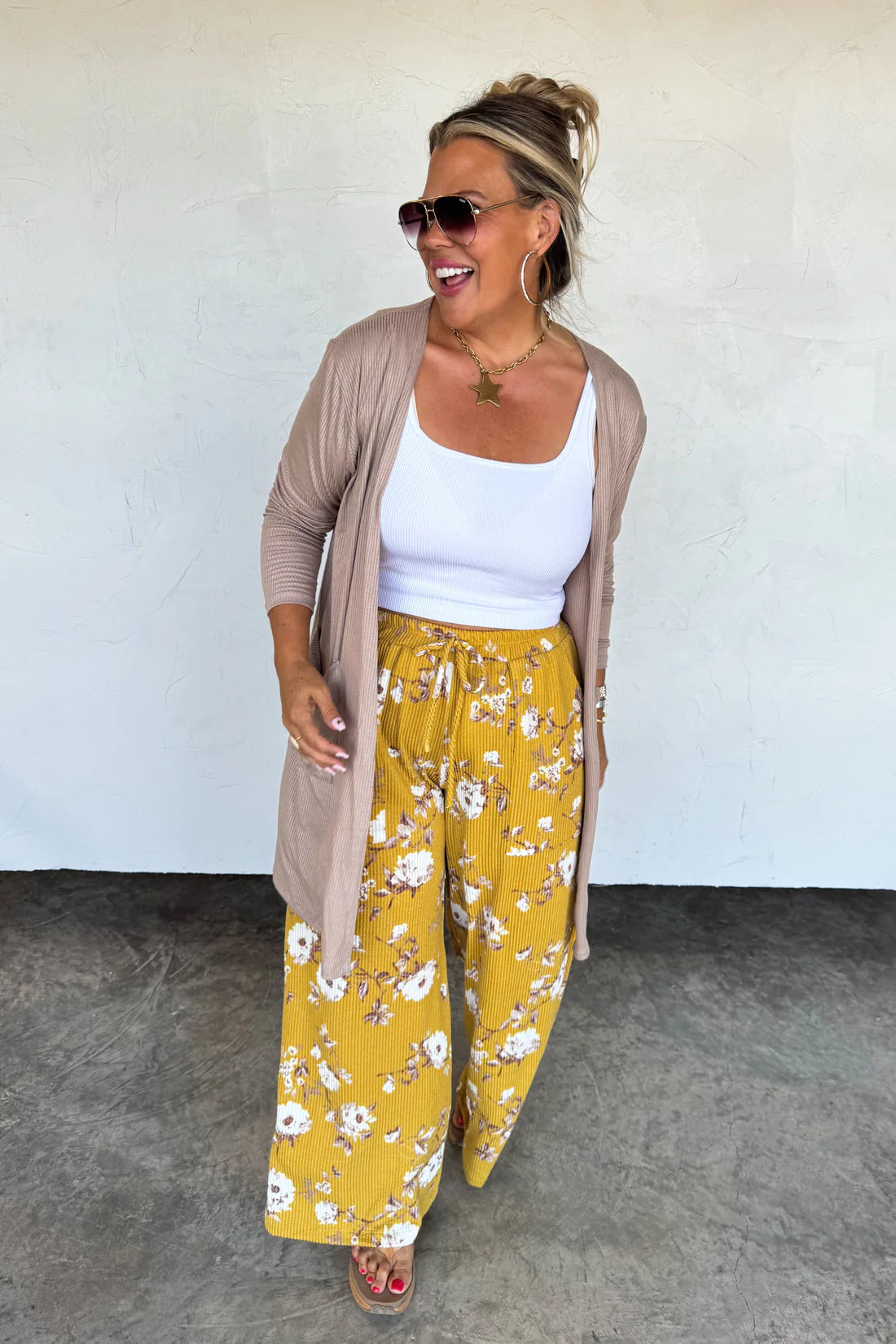 PREORDER- HADDIE FLORAL WIDE LEG PANTS