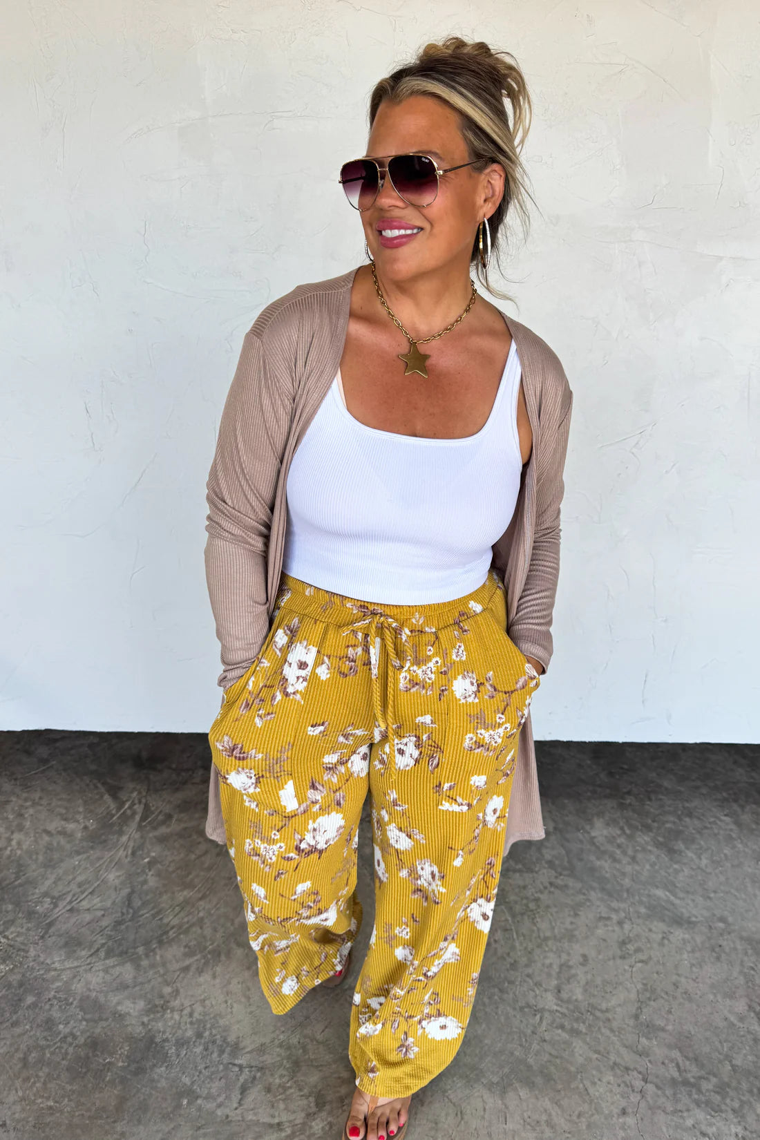 PREORDER- HADDIE FLORAL WIDE LEG PANTS