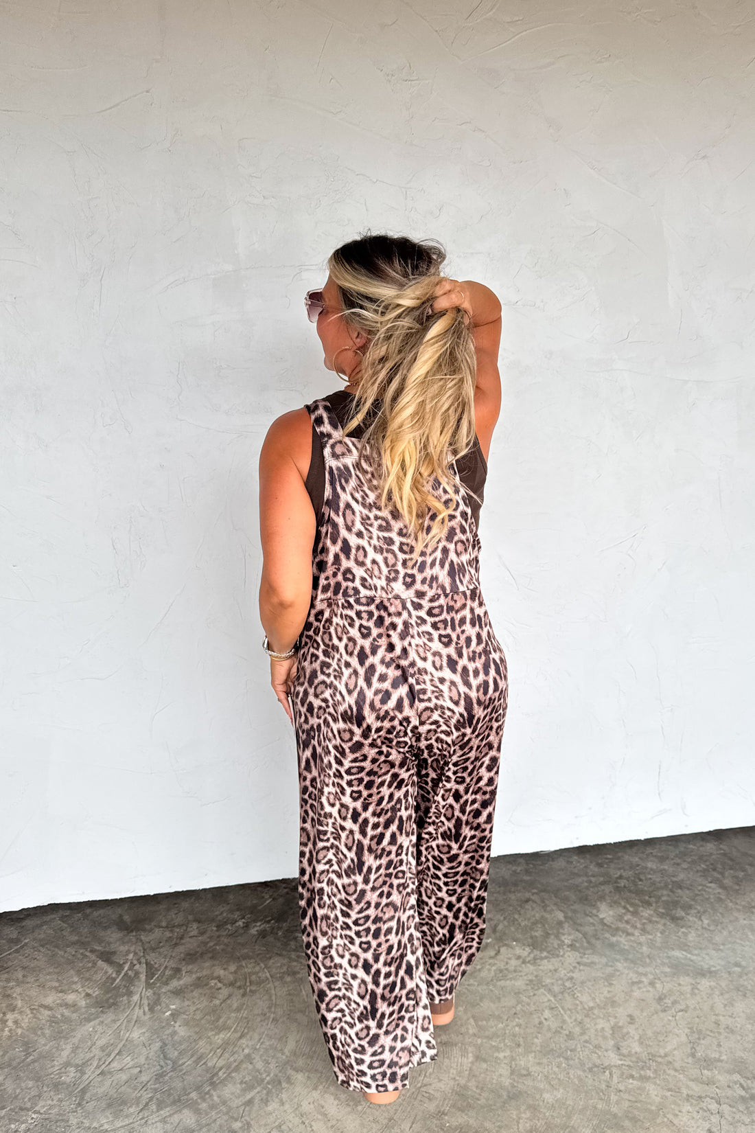 PREORDER- KARLI SILKY CHEETAH OVERALLS