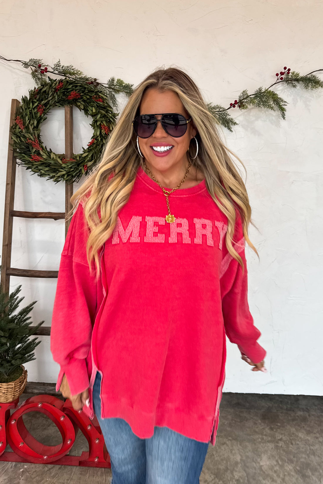 PREORDER- MERRY & HO HO HO CLASSIC CREW PULLOVER