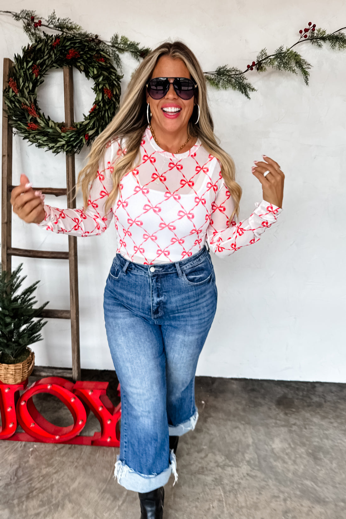 PREORDER- CHRISTMAS DRESS IT UP MESH TOPS