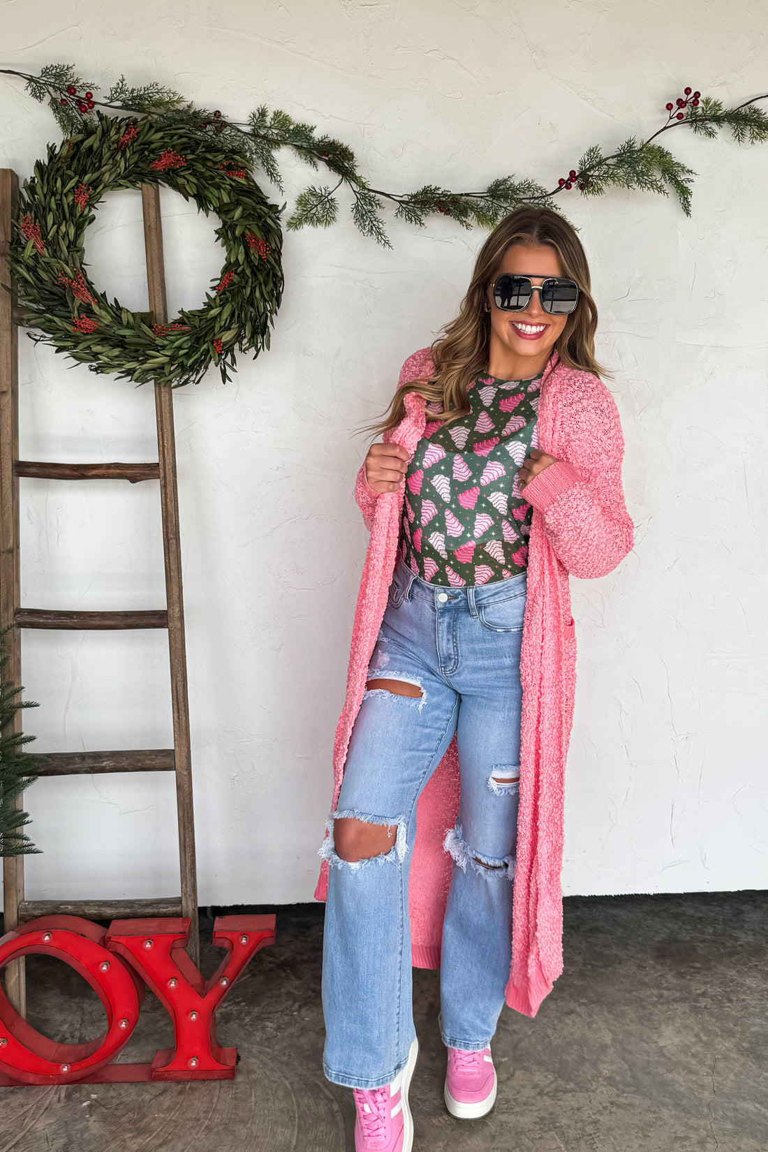 PREORDER- POPPY KNIT POPCORN CARDIGAN