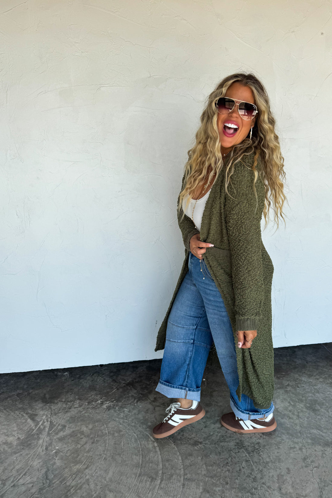 PREORDER- POPPY KNIT POPCORN CARDIGAN