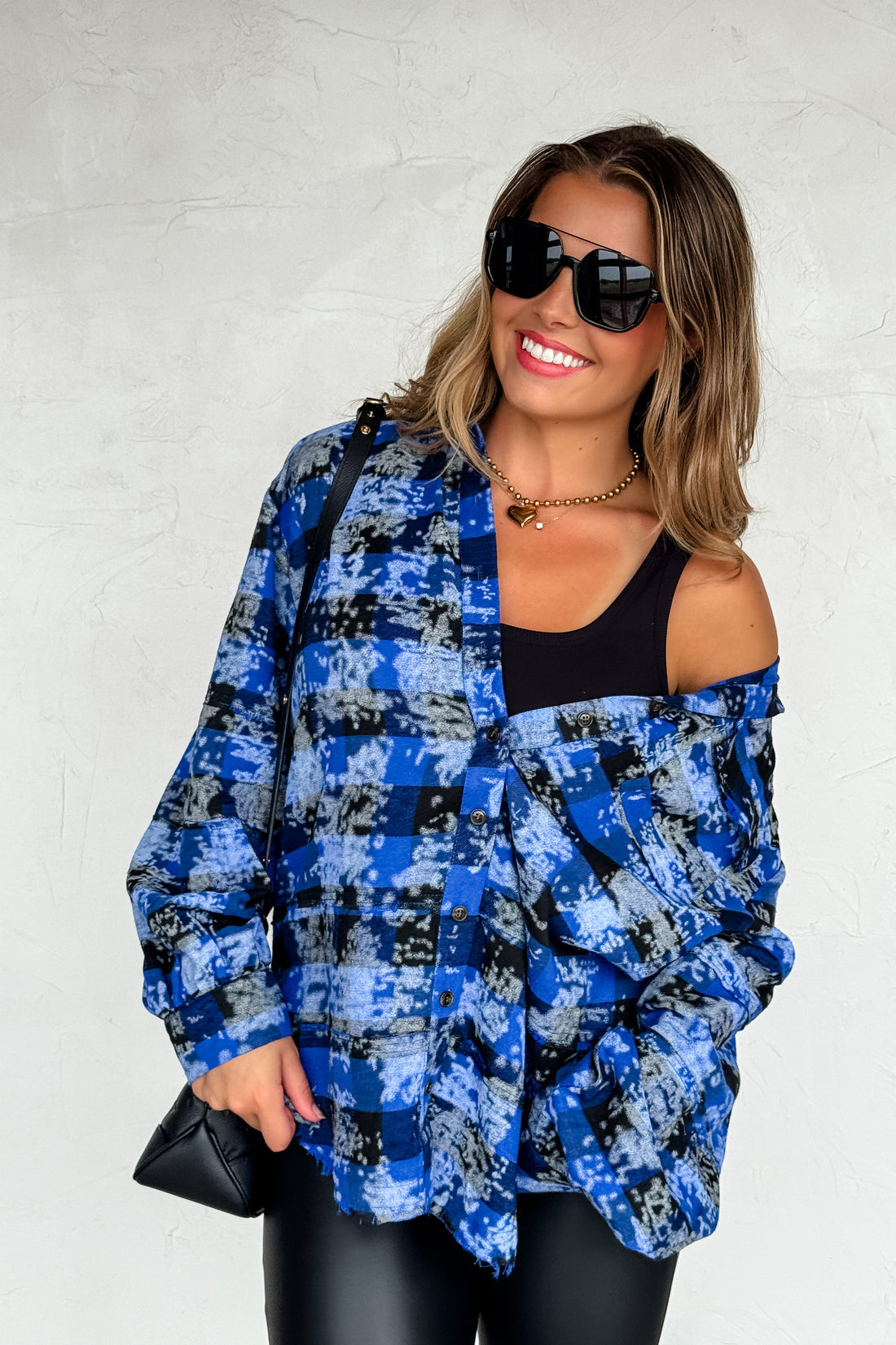 PREORDER- JUNIPER BLEACHED PLAID TOP