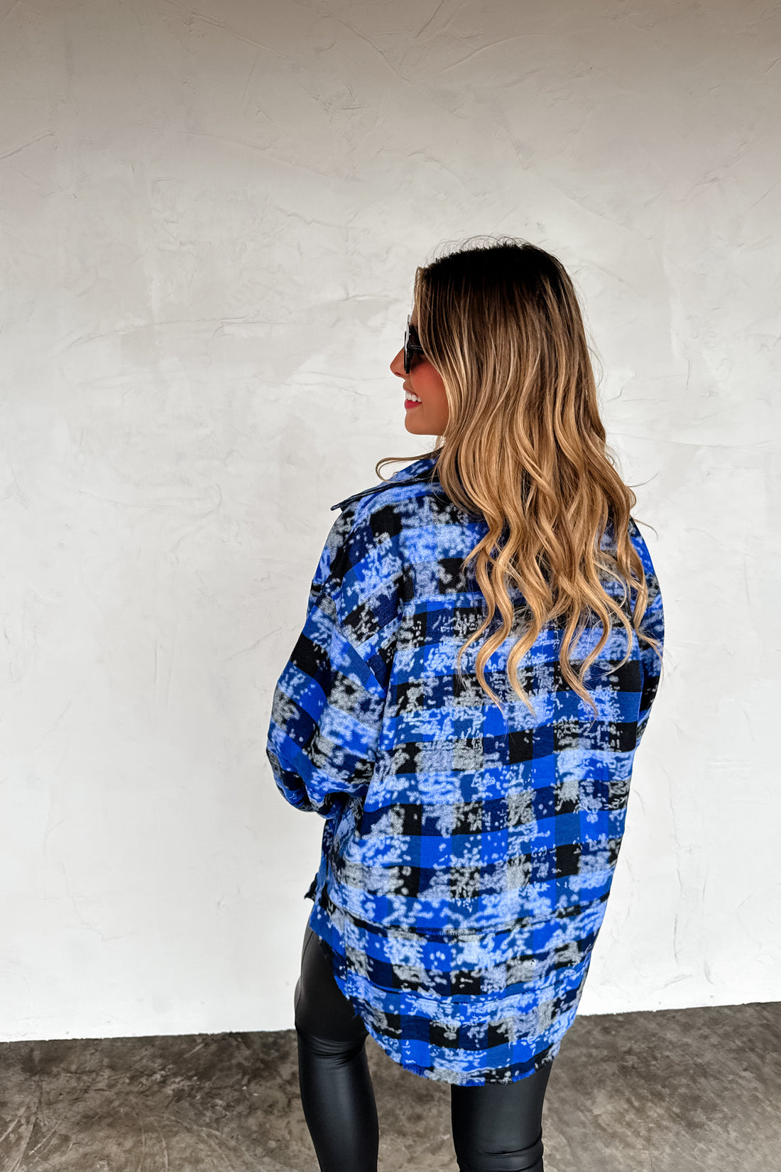 PREORDER- JUNIPER BLEACHED PLAID TOP