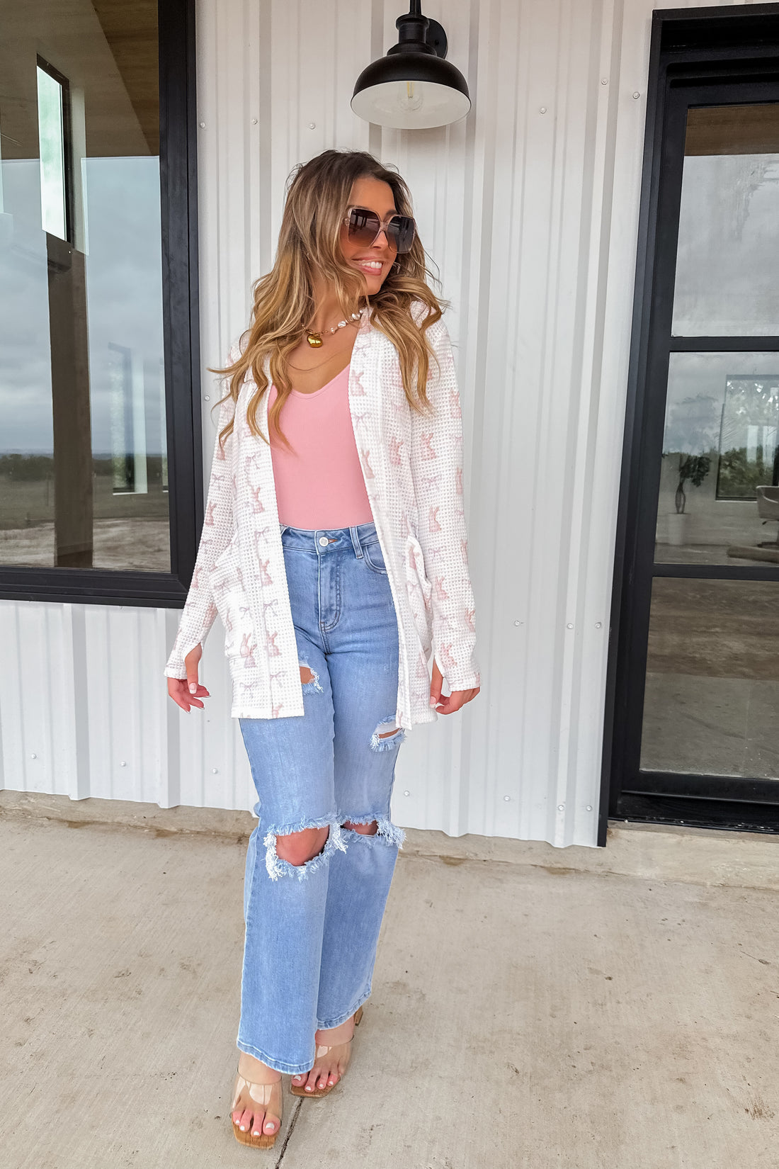 PREORDER- EASTER PRINT LOLA CARDIGAN