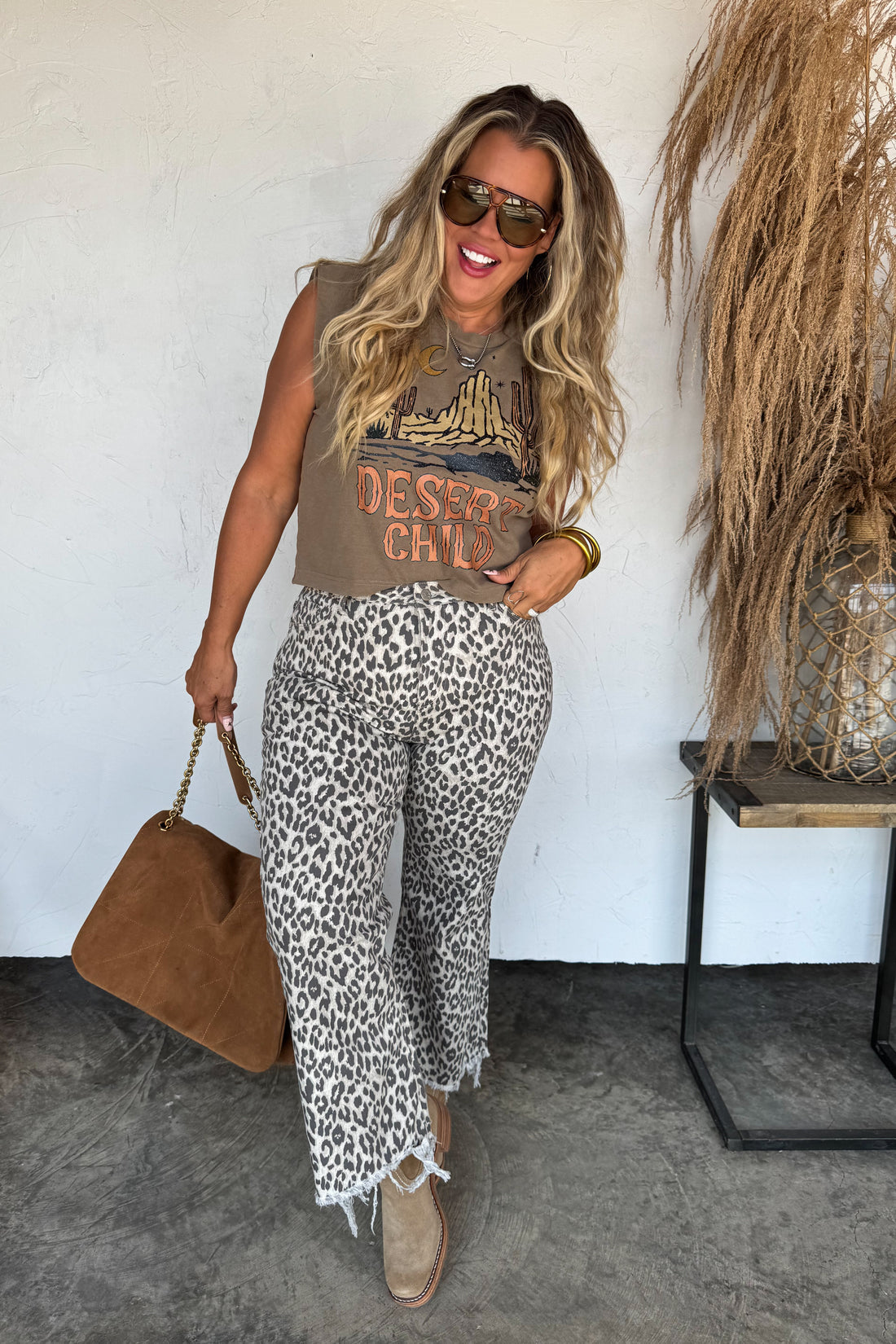 PREORDER- URBAN NON DISTRESSED CHEETAH JEAN