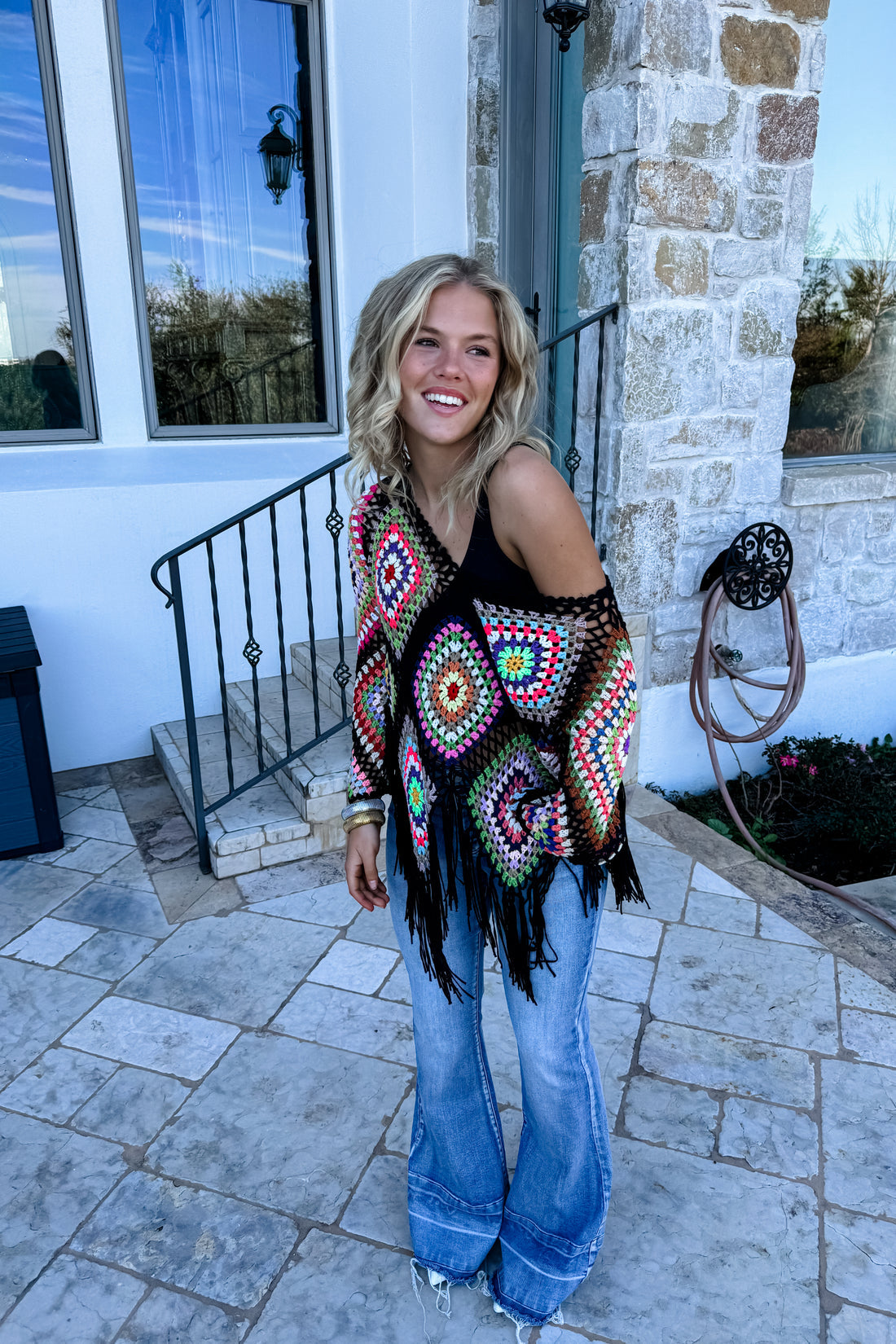 PREORDER- BOHO CROCHET KNIT TOPS (5 Colors)
