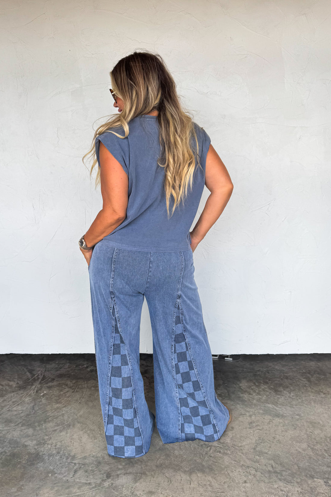 PREORDER- GROOVE ON CHECKER FLARE PANTS