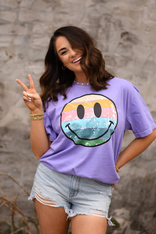 Striped Smiley Tee