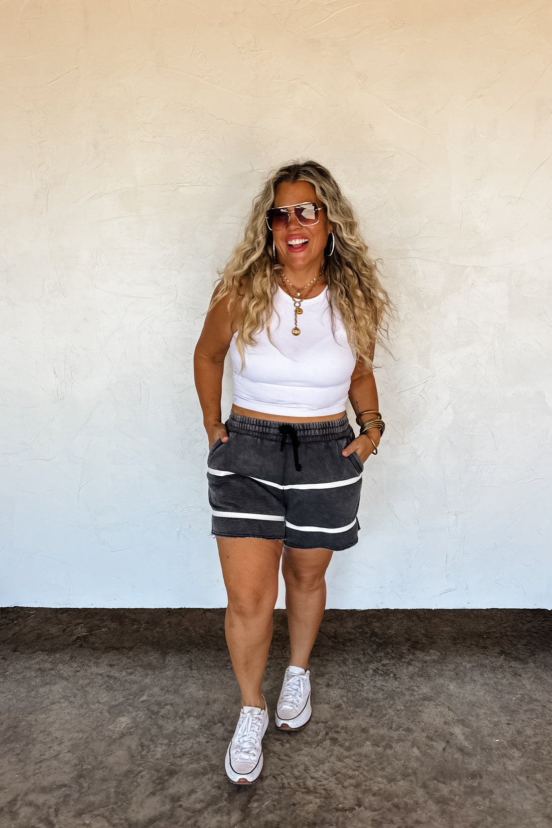 PREORDER- MCKINLEY STRIPE LOUNGE SHORTS (2 Colors)