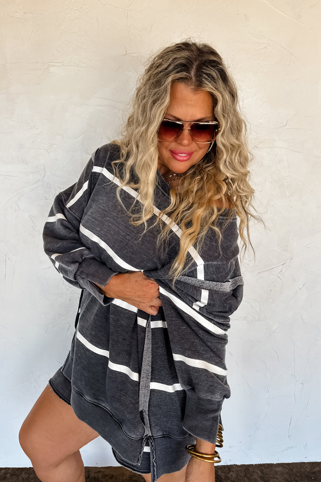 PREORDER- CLASSIC CREW STRIPED PULLOVER (2 Colors)