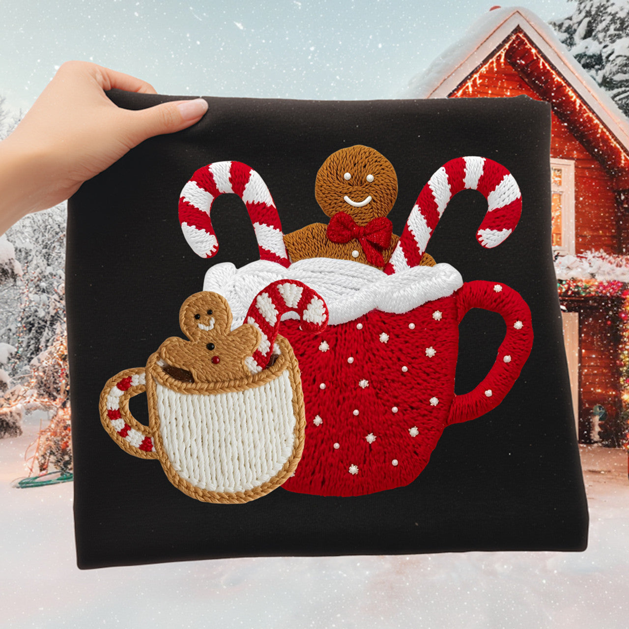 Faux Yarn Hot Cocoa Tee