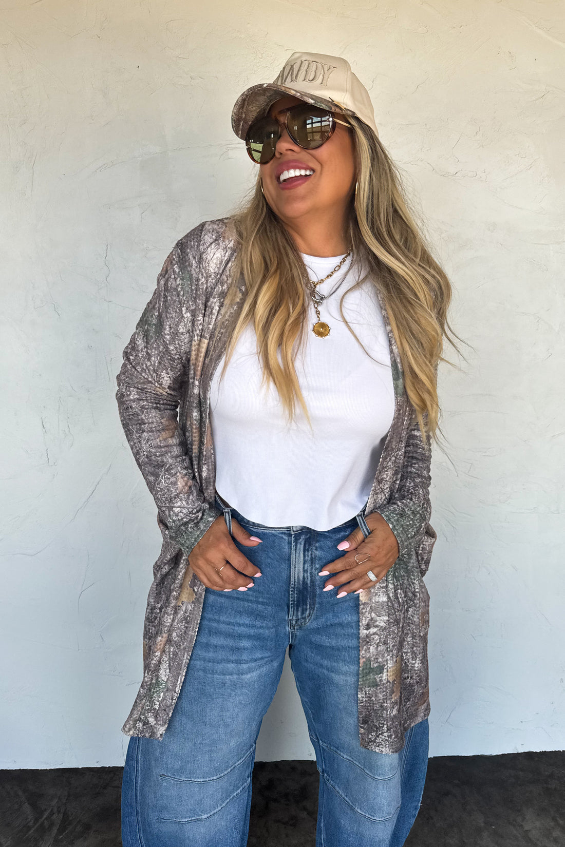 PREORDER- WOODLAND CAMO LOLA CARDIGAN
