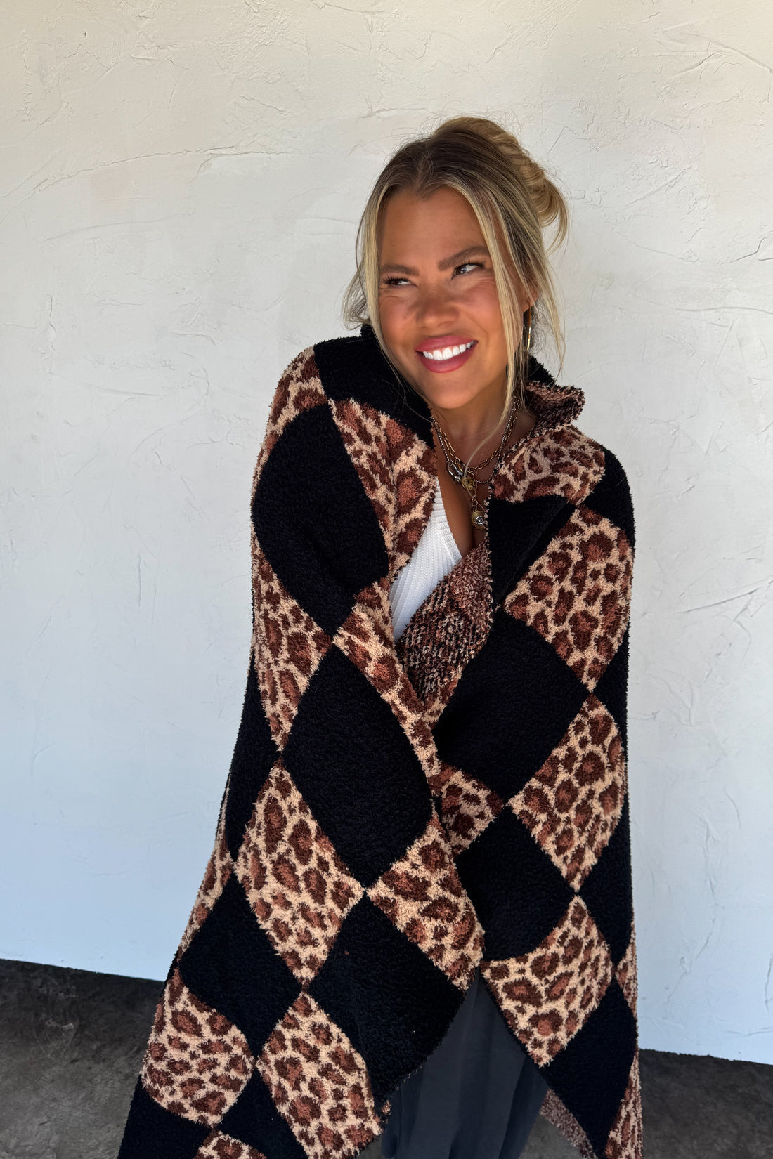 PREORDER- CHECKER CHEETAH CLOUD BLANKET