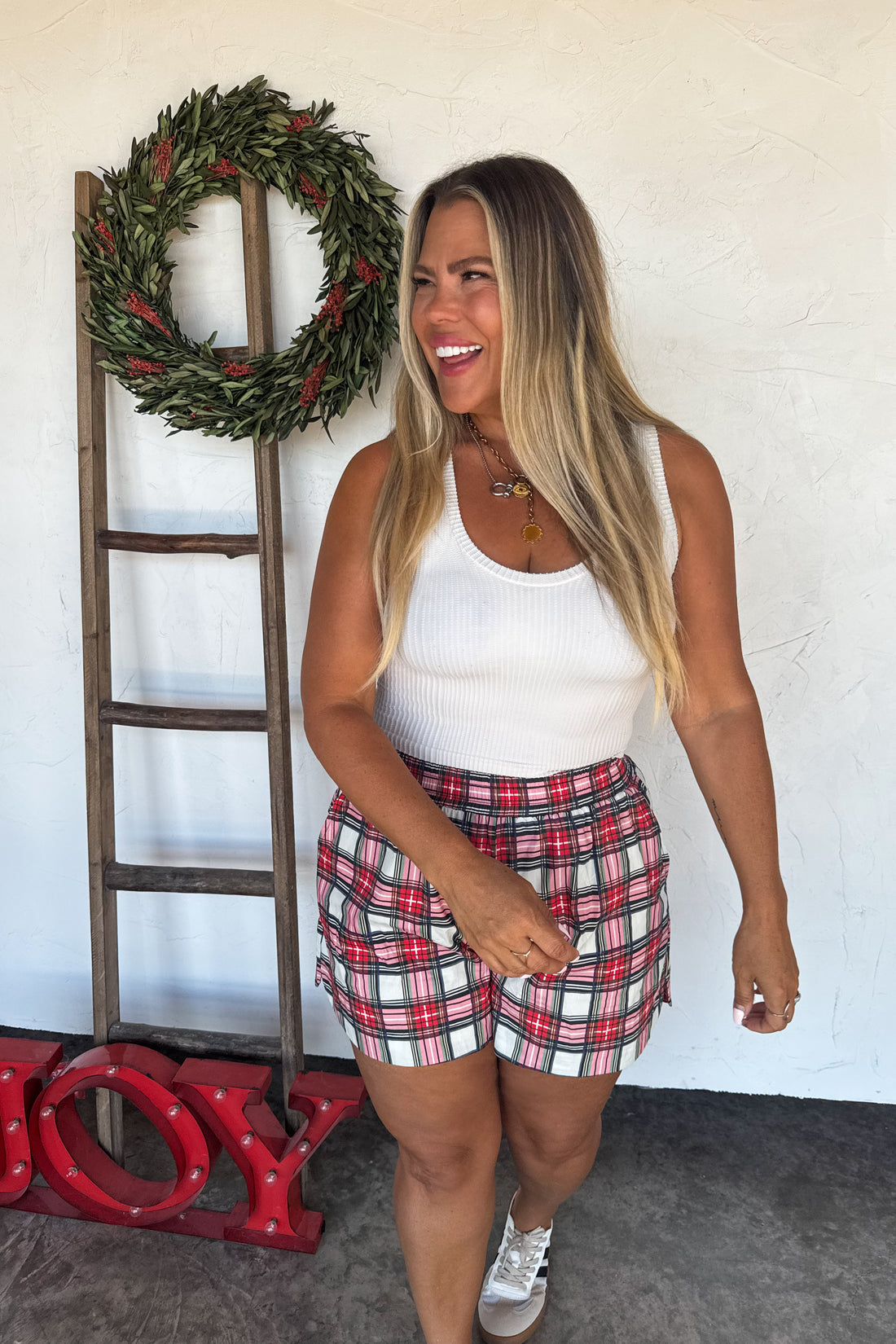 PREORDER- PLAID PRINTED SHORTS