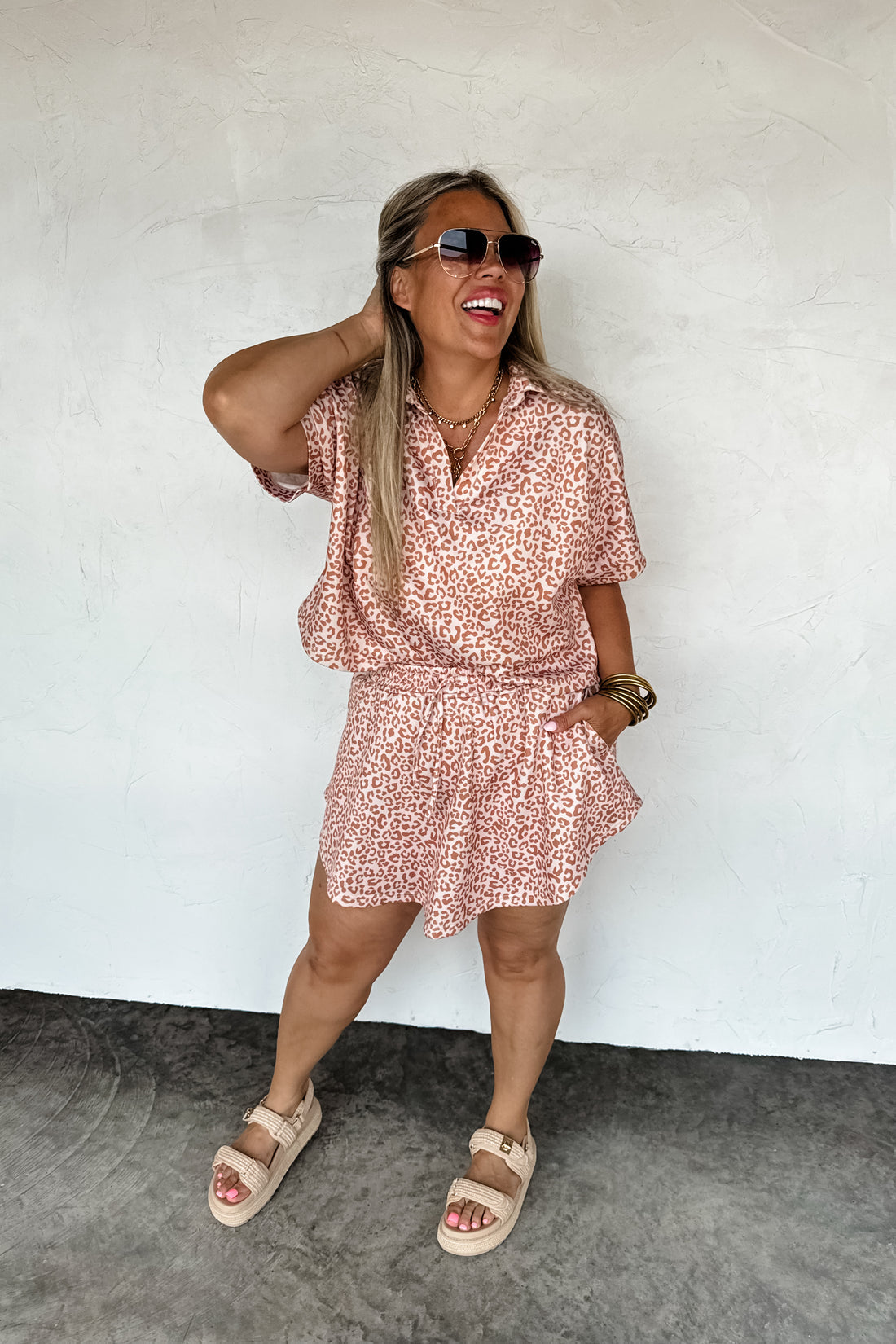 PREORDER- HOT TO SPOT CHEETAH SKORT SET