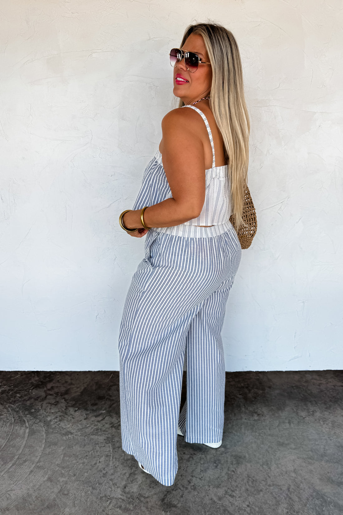 PREORDER- SEERSUCKER PANT SET