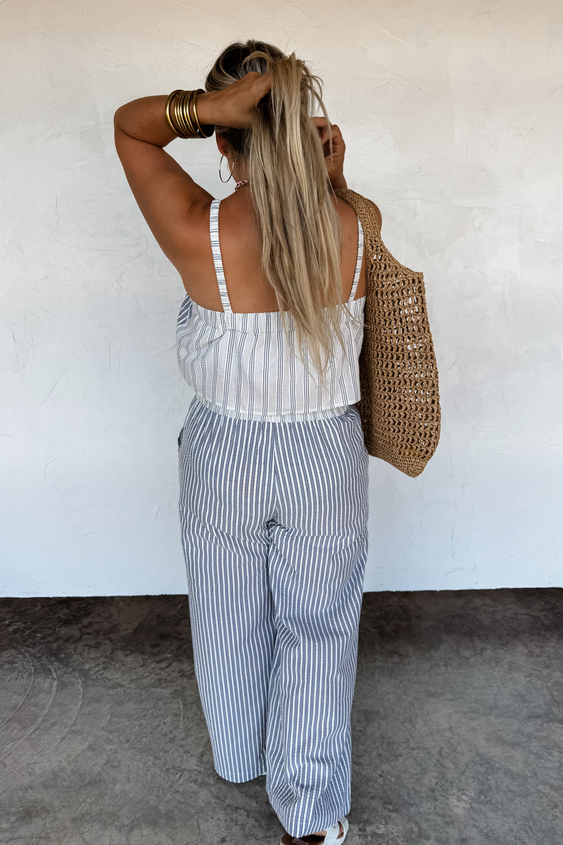 PREORDER- SEERSUCKER PANT SET