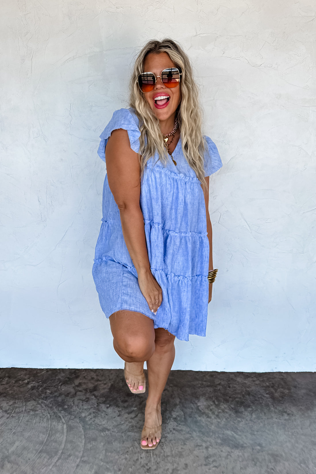 PREORDER- DAY DREAMING RUFFLE DRESS