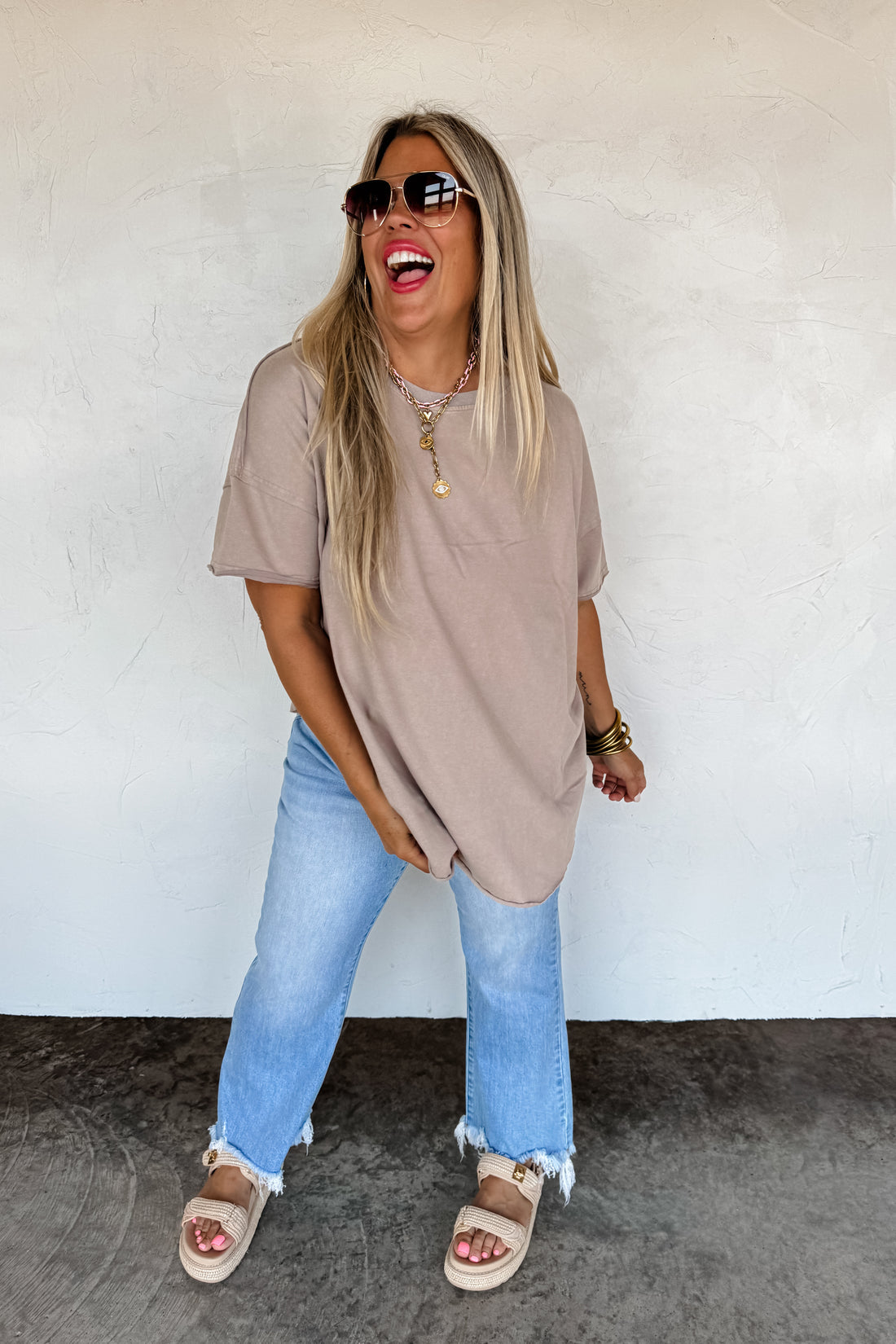 PREORDER- JOEY WASHED COTTON BOYFRIEND TEE