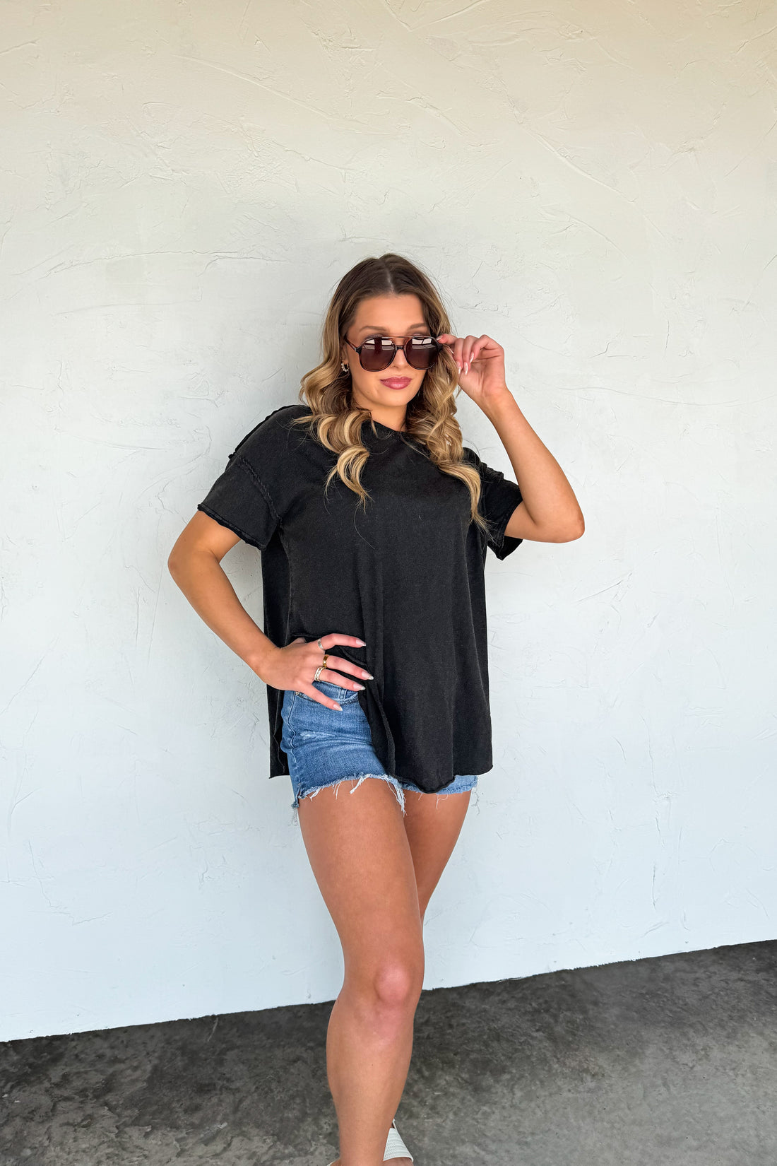 PREORDER- JOEY WASHED COTTON BOYFRIEND TEE