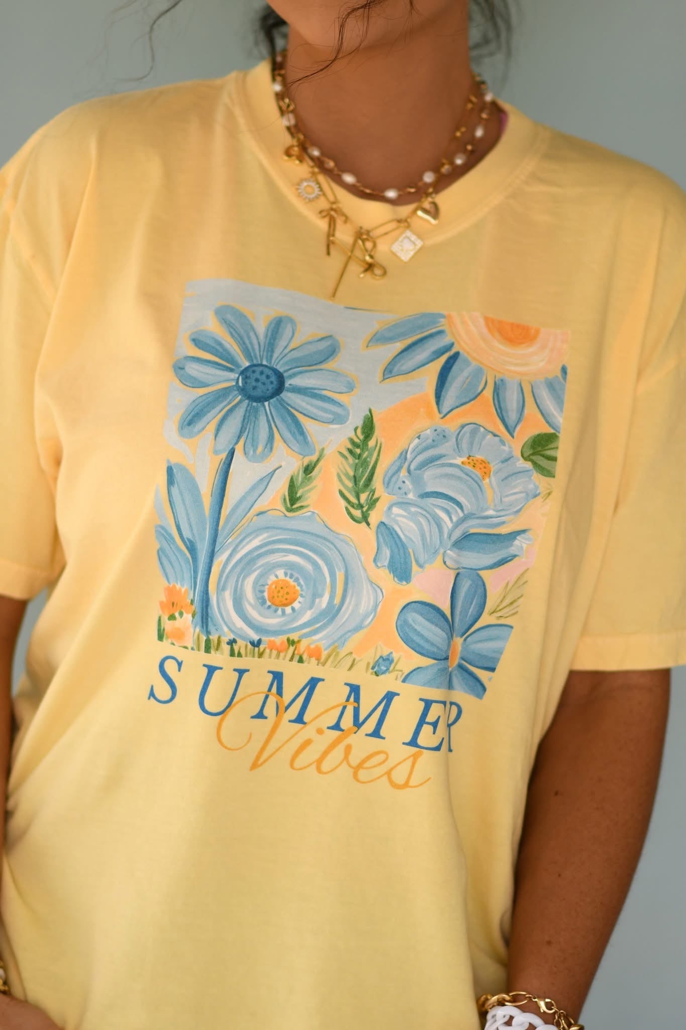 Summer Vibes Florals Tee