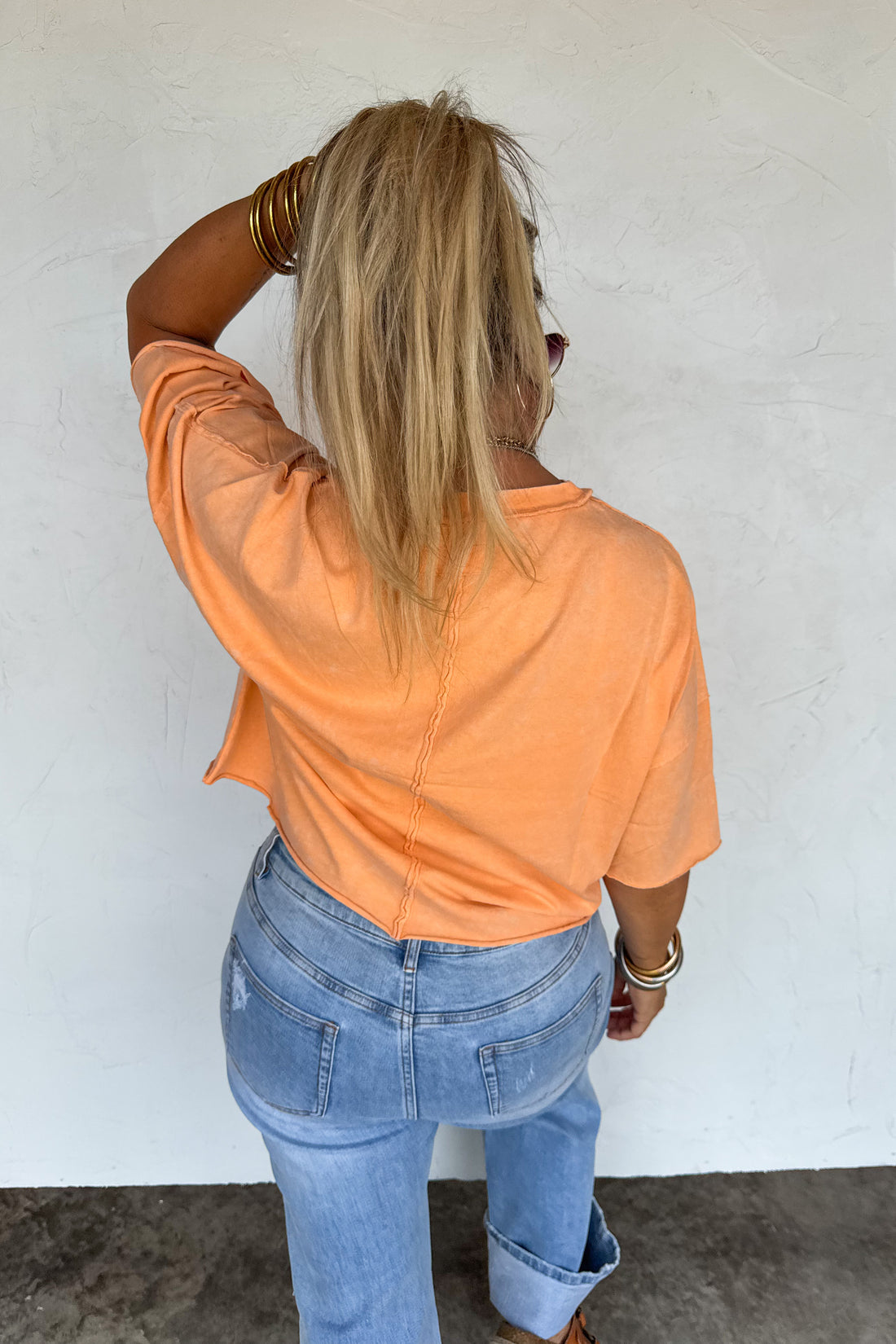 PREORDER- REGAN RAW HEM TEE