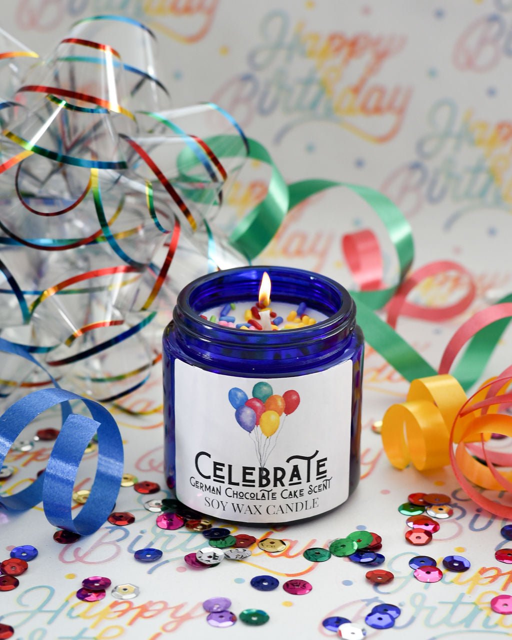 Celebrate - 25 Hour Burn Time Soy Wax Candles - Oily BlendsCelebrate - 25 Hour Burn Time Soy Wax Candles