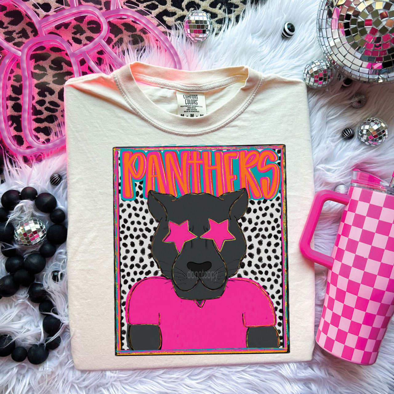 Panthers Colorful Mascot Tee
