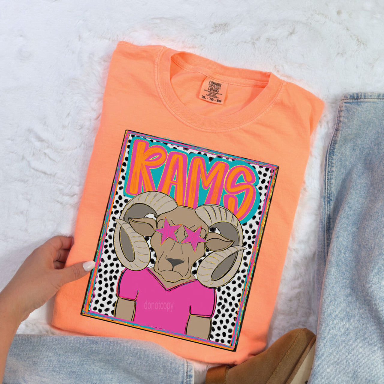 Rams Colorful Mascot Tee