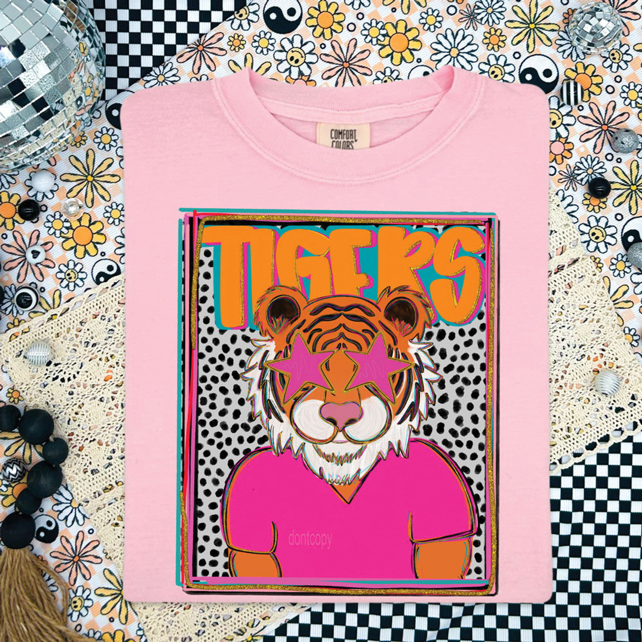 Tigers Colorful Mascot Tee