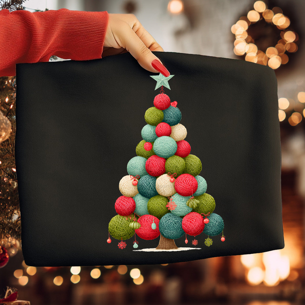 Faux Yarn Christmas Tree Tee