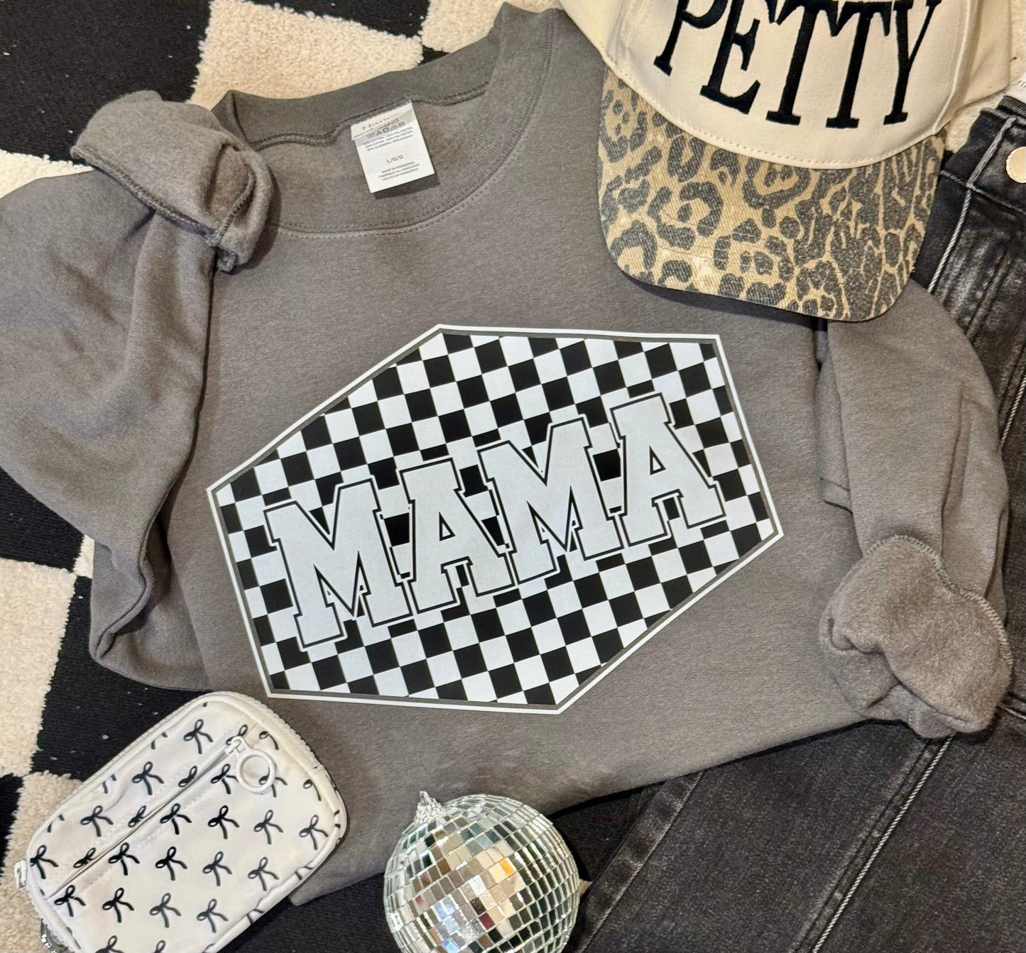 Mama Checkered Tee/Sweatshirt