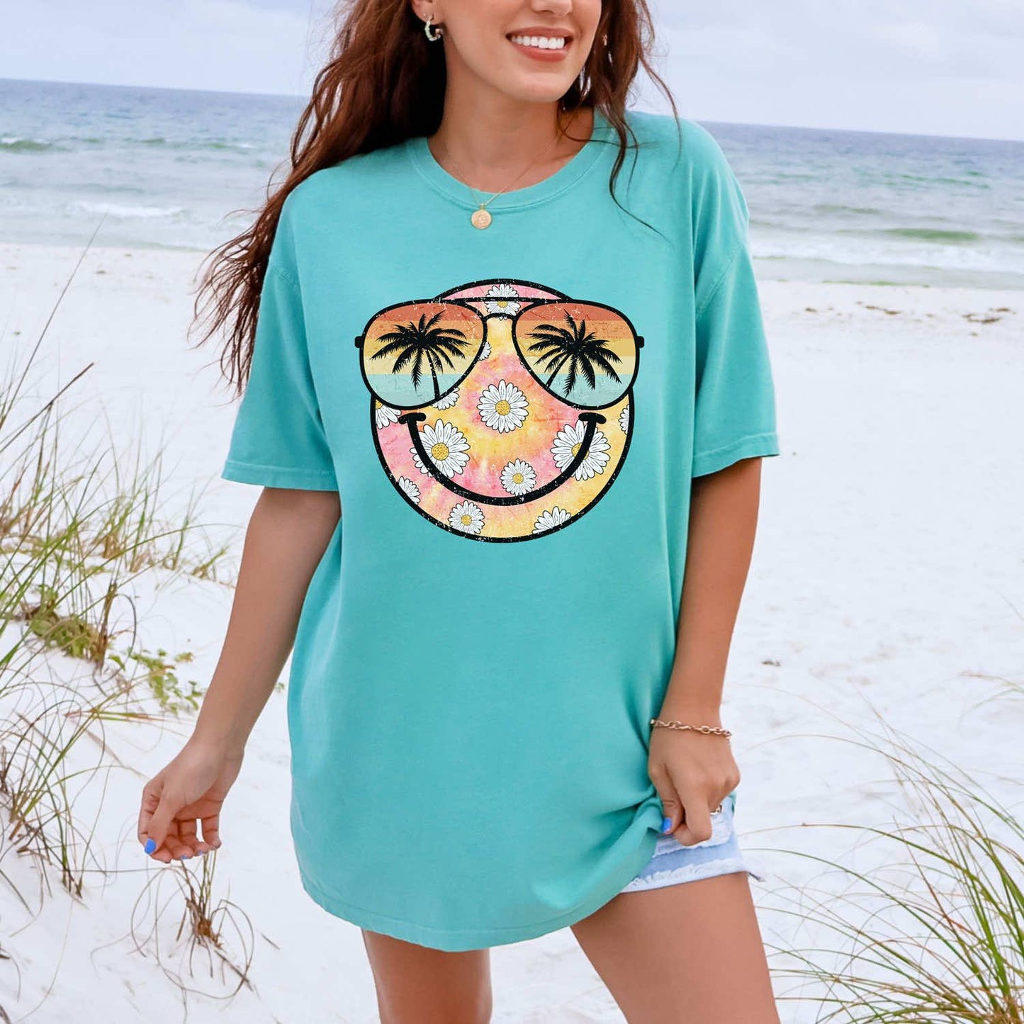Tropical Happy Face Tee