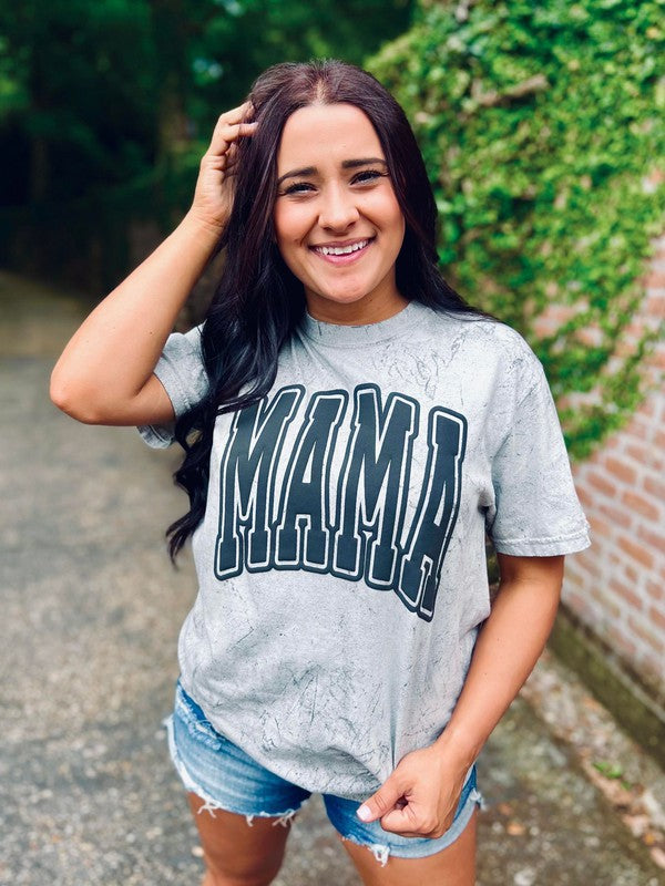 Mama Varsity Mineral Wash Puff Tee